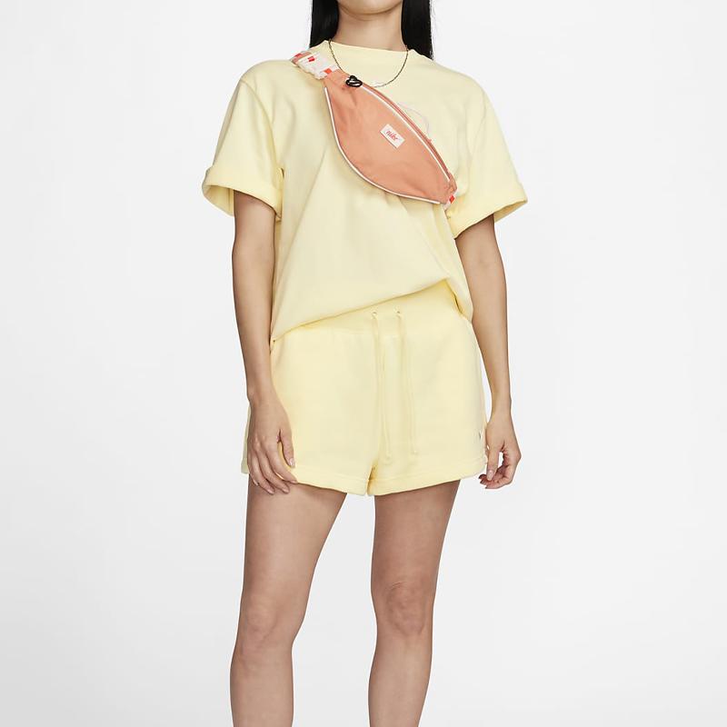 Nike Heritage Fabric One Shoulder Crossbody Fanny Pack Regular Unisex Amber Brown/Amber Brown/Bright Dark Red Casual DR6266-225