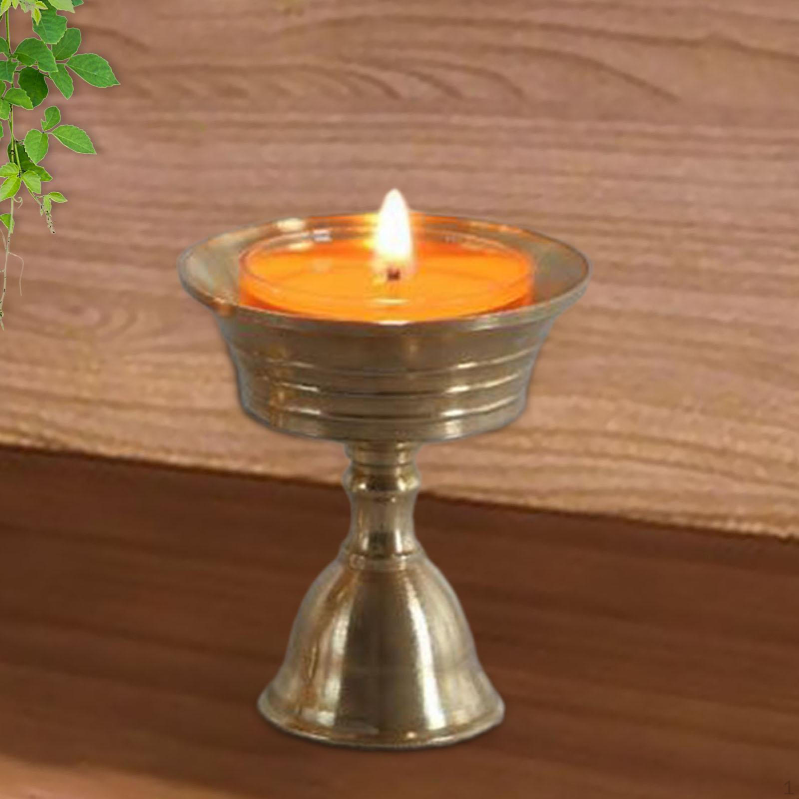 

Лампа гхи, держатель для масла, подставка для свечи, благоприятное масло для ужина 6x5.5cm