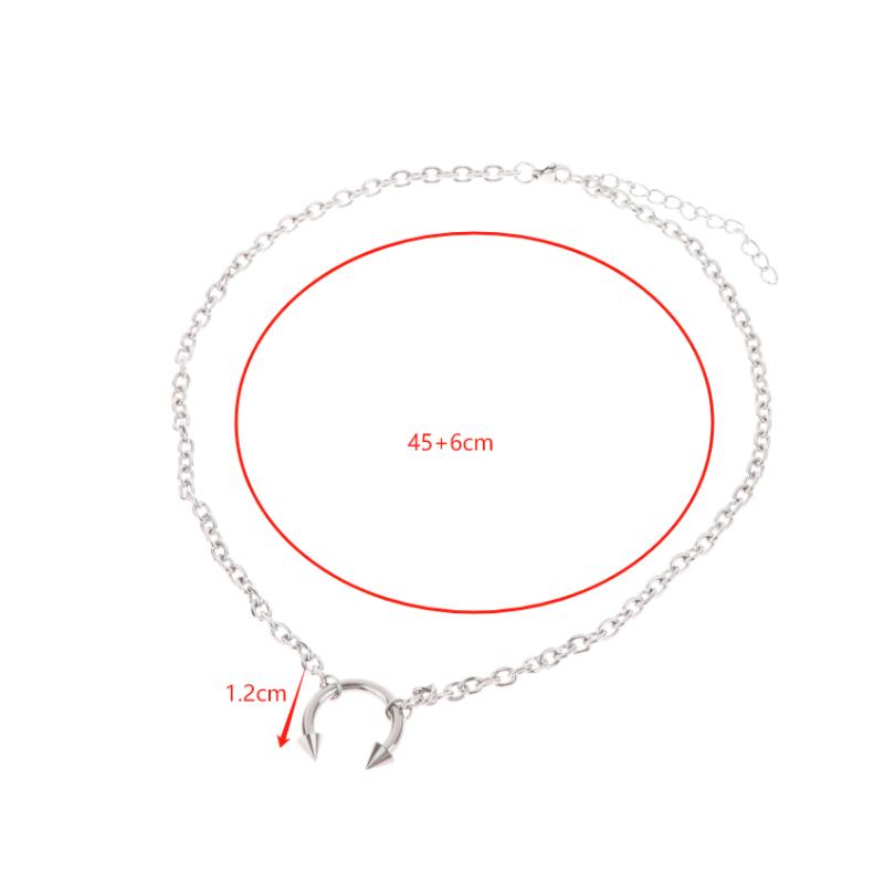 Retro Hip-Hop Style Titanium Steel Necklace Party Punk Rivet Pendant Unisex Choker Gothic Y2K Jewelry