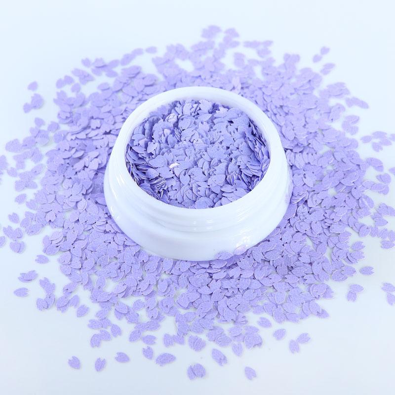 Garrafa plana primavera flor de cerejeira pétala unha glitter macaron 12 cores PET irregular decoração de unhas remendo DIY suprimentos para unhas