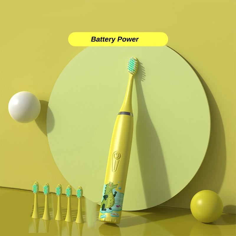 Electric Sonic Toothbrush Soft Hair Waterproof Automatic Toothbrush With Cleaning Replacement Heads