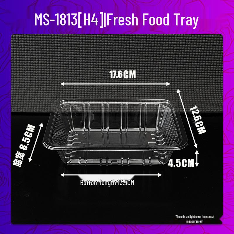 Transparent Disposable Fruit & Vegetable Tray - Fresh Food Packaging Box Without Lid