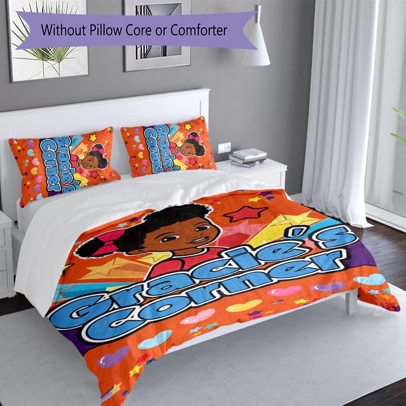 3pcs Gracie's Corner pattern bedding set duvet cover set includes duvet cover &pillowcases, perfect all season bedroom decoration & gift