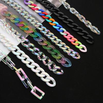 10-30pcs Acrylic Open Chain DIY Beads for Jewelry Making Connector On Sunglasses Mask Accessories