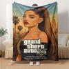 1 Stück Grand Theft Auto Weiche Flanelldecke mit Designer-Print Eine kuschelige Decke für alle Jahreszeiten, perfekt für das Sofa, Bett, Büro