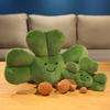 Lucky Clover Plush 3-Leaf Stuffed Plant Super Soft Huggable Shamrock Gift for St. Patrick’s Day&Good Luck Lovers Birthday Gift