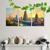 New York City Landscape Painting Set – Empire State Building Wall Art (5 Pieces) for Home Décor