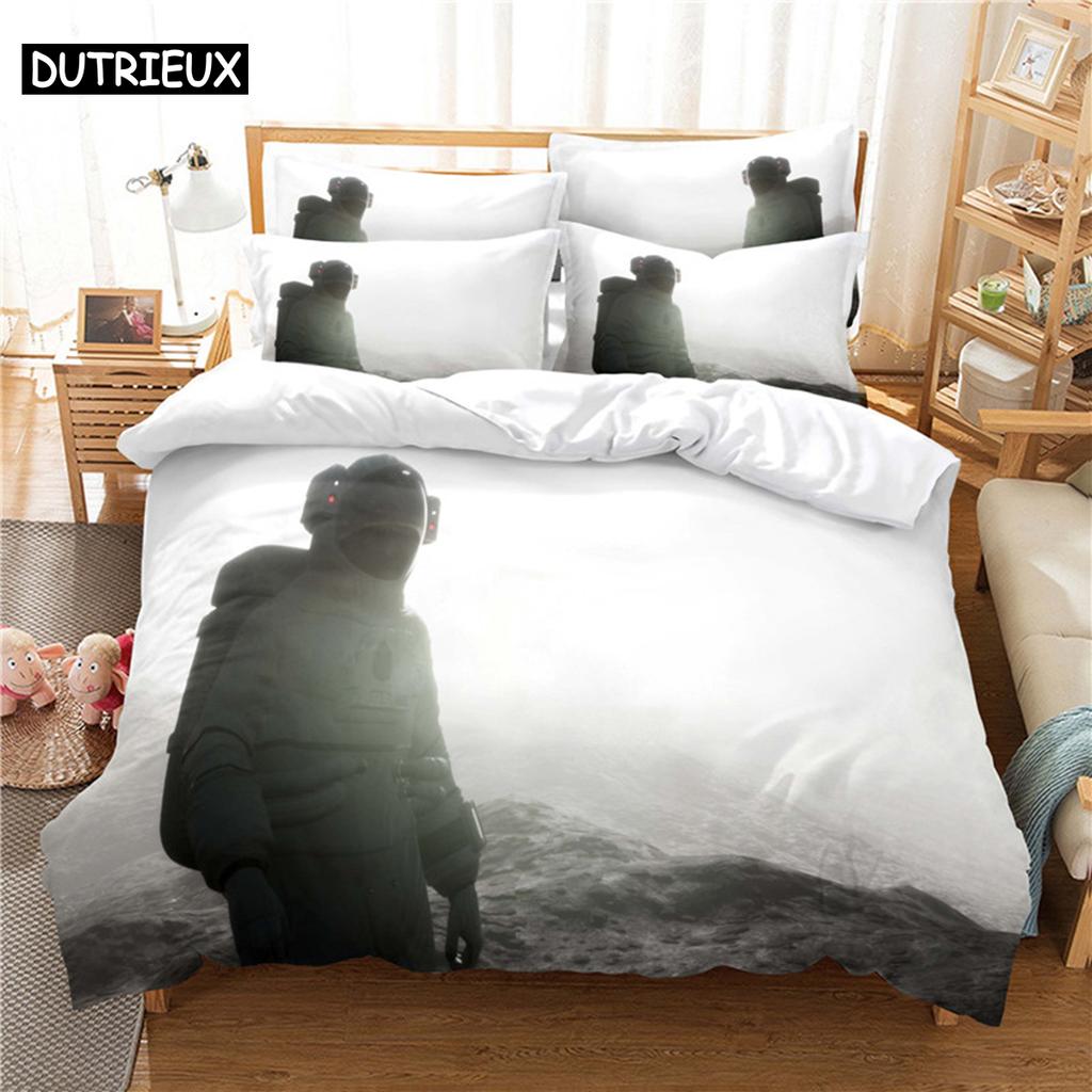 3D Digital Printing Fashion Design Astronaut Bedding Set, Queen Size Duvet Cover Sets