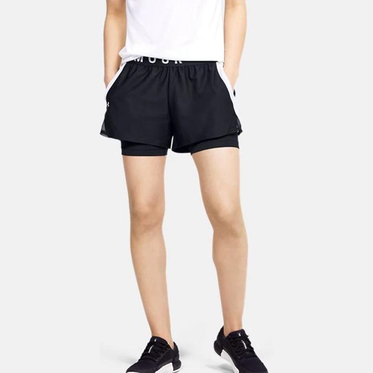 Under Armour Play Up Retro Two-In-One Shorts Women Shorts Black 1351981-001