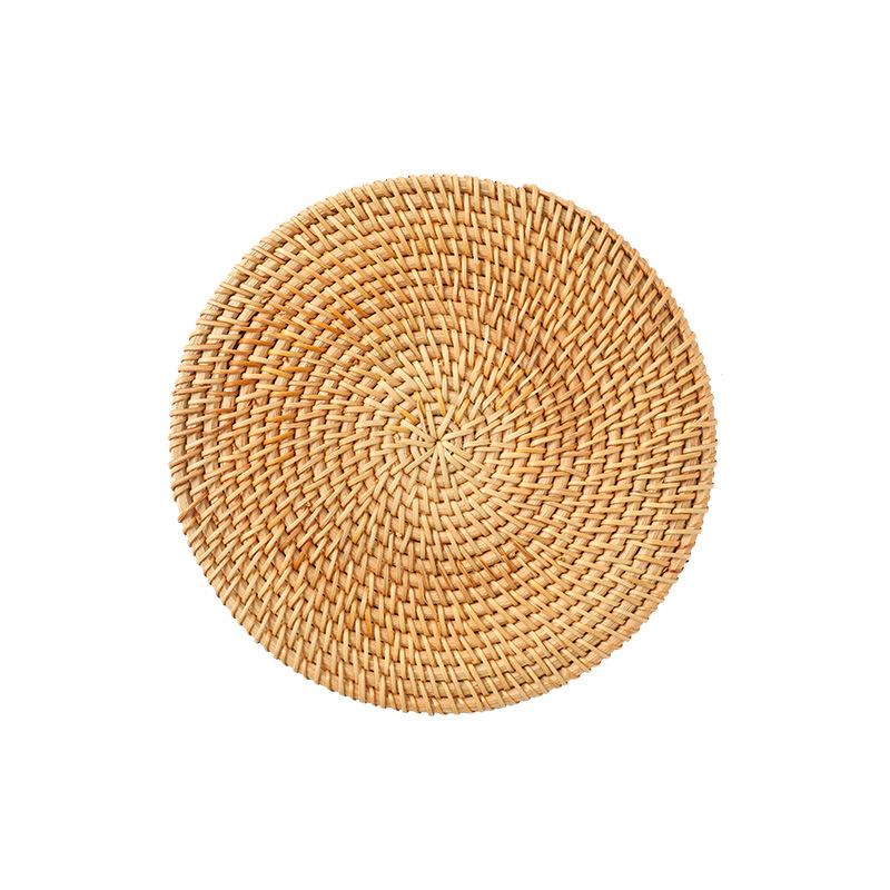 Rattan Heat-Resistant Trivet and Coaster Set