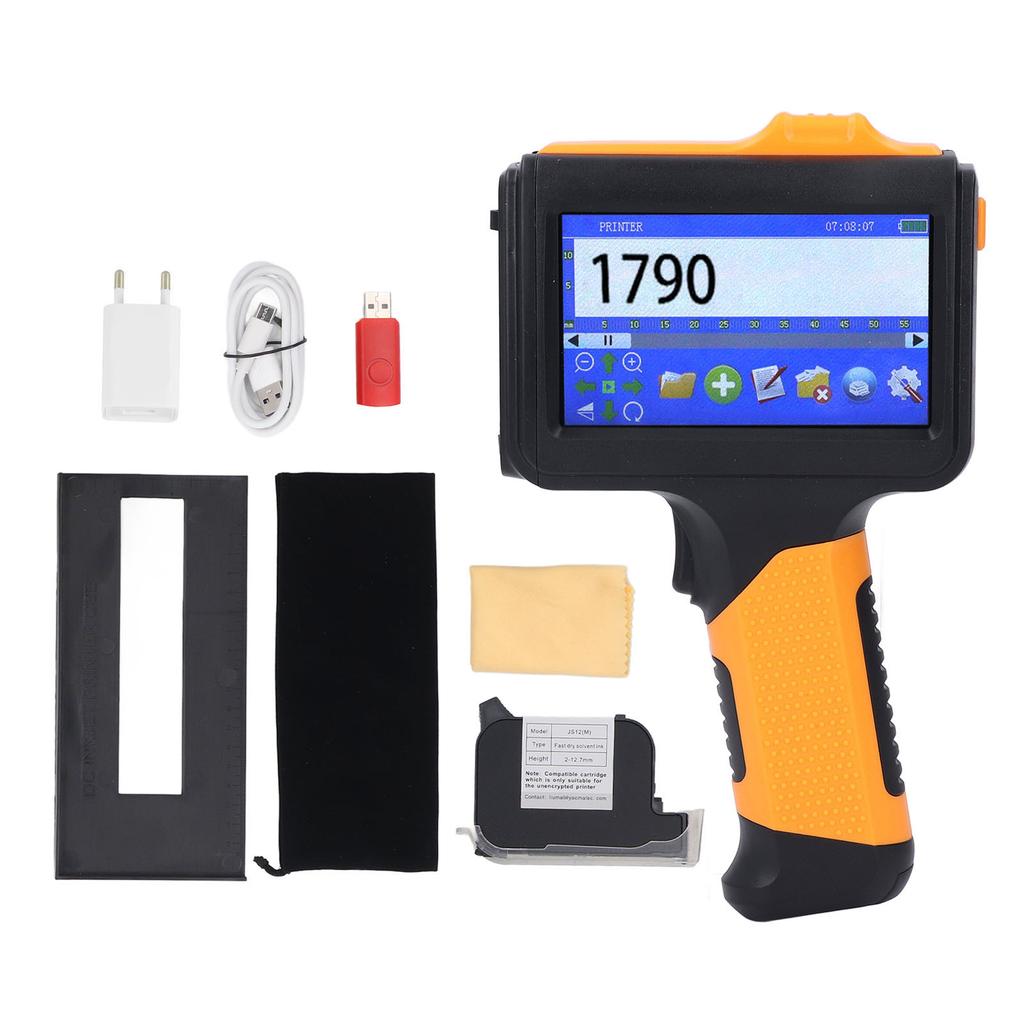 Handheld Inkjet Printer 12.7mm Bluetooth Multi Language Portable Inkjet Coding Machine for Label QR