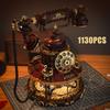 Creativo 1130 Piezas Teléfono Vintage Carrusel Bloques de Construcción Teléfono de Disco Clásico Adornos Decoración Ladrillos MOC Juguetes Regalo para Niños