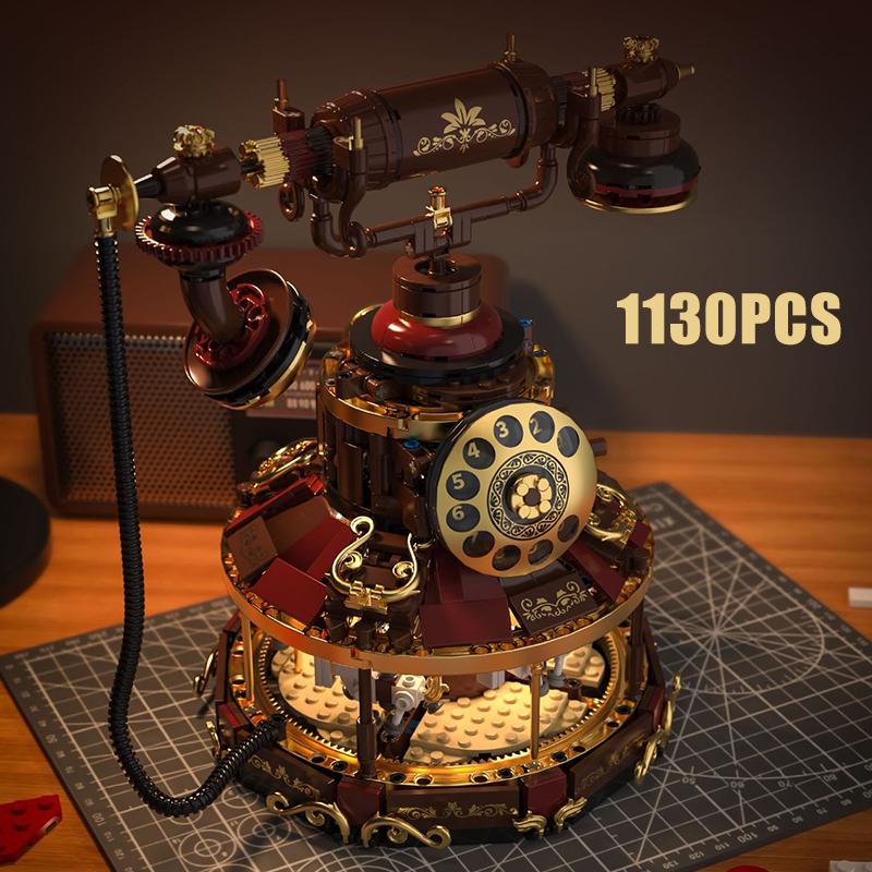 High-Quality Creative High-Quality 1130Pcs High-Quality Vintage High-Quality Telephone High-Quality Carousel High-Quality Building High-Quality