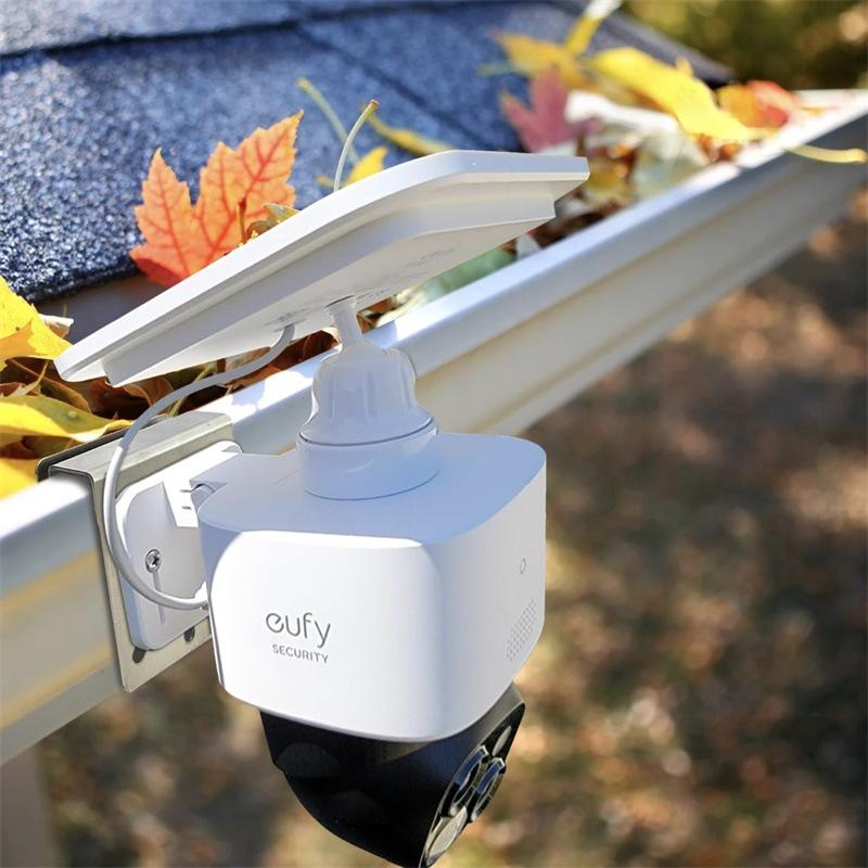 Stainless Steel Solar Camera Gutter Mount for Eufy S340/E30