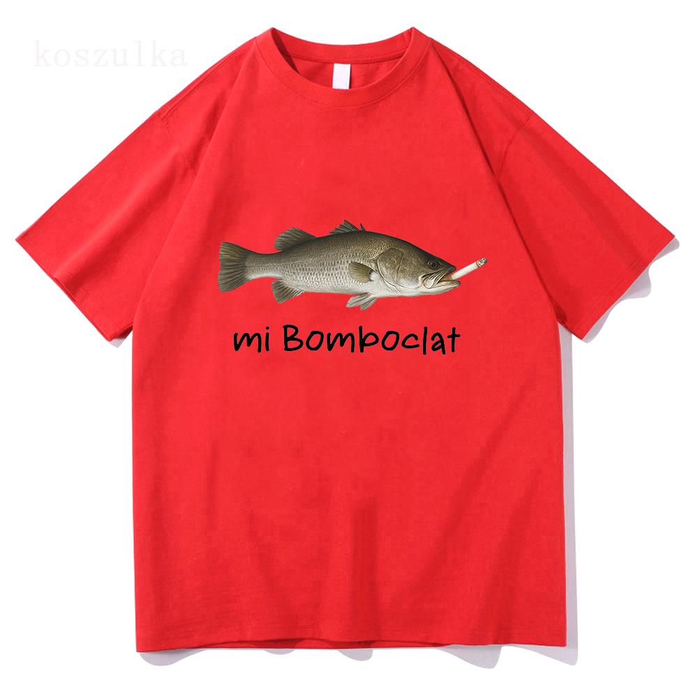 

Funny Bomboclat Fish Meme T-shirt High Street Fashion Short Sleeve Tshirts Women Men Harajuku Vintage T Shirts Loose Tees 3XL