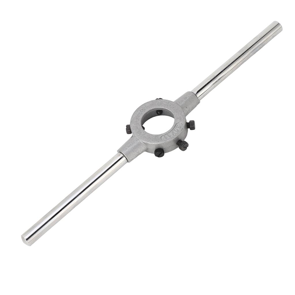 Round Die Wrench Adjustable Die Stock Handle Alloy Steel Hand Die Holder for Thread Processing