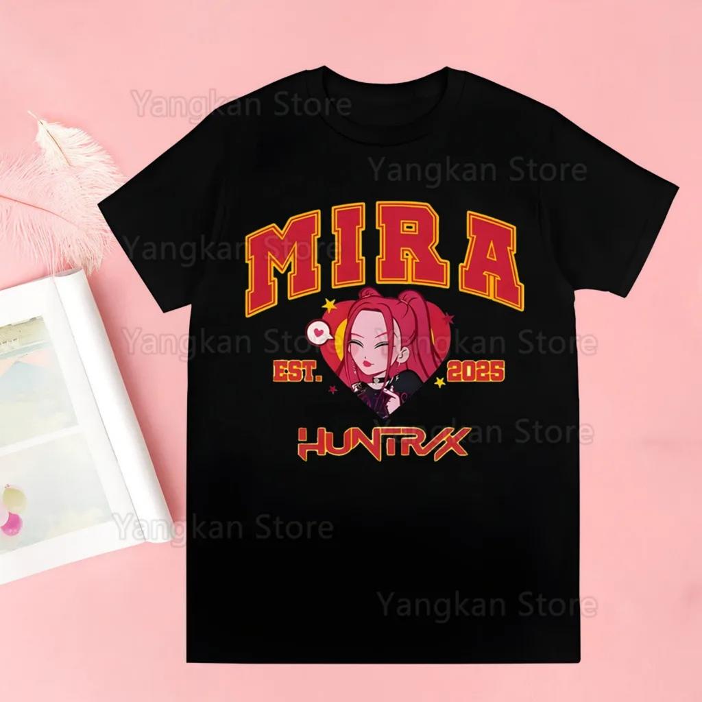 Kpop Demon Hunter K Pop T Shirt Women Kawaii Graphic Shirts Casual Short Sleeved Huntrix Kpop Tee O-neck Harajuku T-shirts