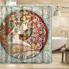 Van Gogh Irises Shower Curtain Set with Hooks, Art Painting Bathroom Decor, Waterproof Fabric