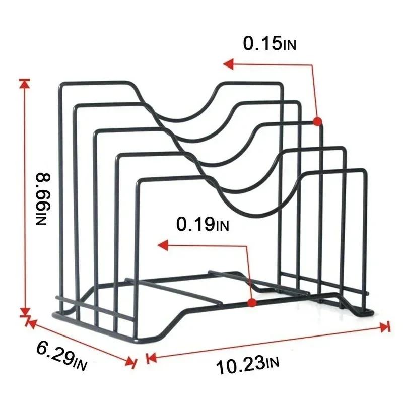 Küchenaufbewahrungswerkzeuge Topfdeckelhalter Aufbewahrung Pfannendeckel Abdeckung Schrank Vorratskammer Halter Ständer Organizer Multifunktionales Küchenzubehör