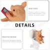 Cabilock Mini Resin Cute Pig Figurines Texting On Toilet Statue, Miniature Piggy Sculpture, Garden Farm Statue Collectible Lawn Ornament Desktop