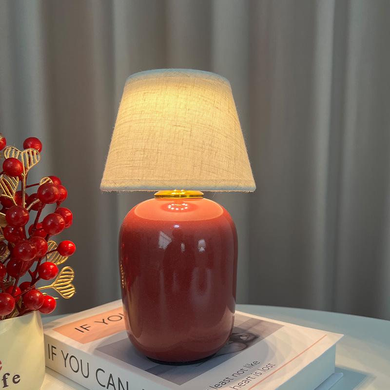 

Northern Elegance: Modern Rechargeable Ceramic Table Lamp for Living Room or Bedroom