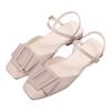 Fashion Elegant French Style Bow Women's Sandals Summer 2025 New Red Mary Jane Shoes Thick Heel Wedding Shoes Polyurethane Face Material