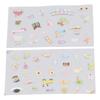2PCS Decorative Stickers Cute Cartoon Self Adhesive Sticker Colorful PVC Sticker for   Album Planner Scrapbook