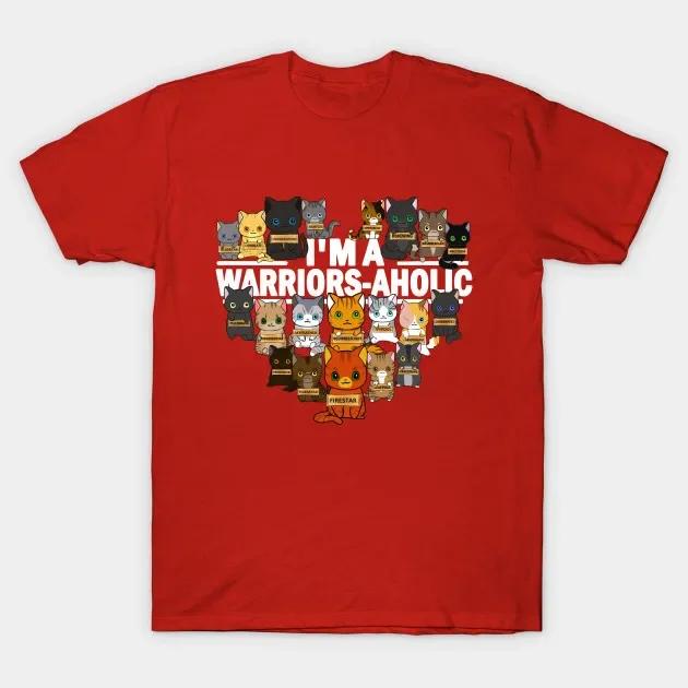 I Am a Warrior Fan Summer New 100% Cotton Short Sleeve O Neck T-shirt Casual Men's Top Novelty Love Cat Warrior Gift T-shirt
