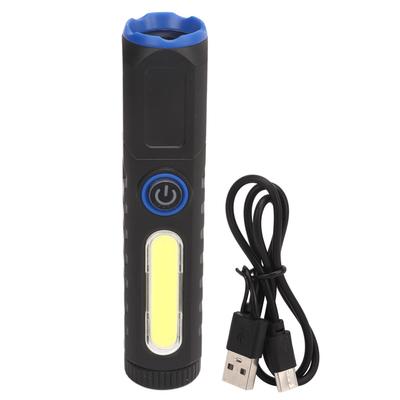 Camping Flashlight 4 Modes Adjustable Waterproof Magnetic Tail Hands Free COB Light Flashlight with