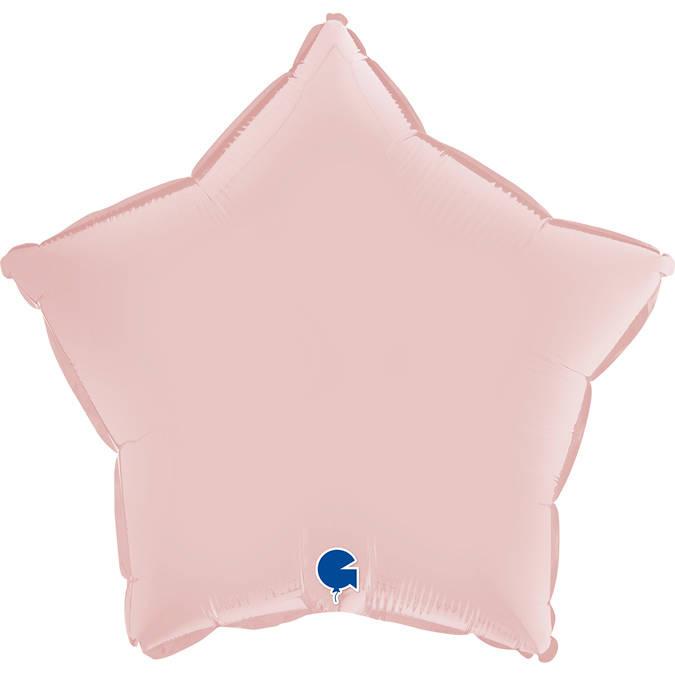 Balon Foliowy - Satynowa Pastelowa Różowa Gwiazdka 46 Cm, Grabo