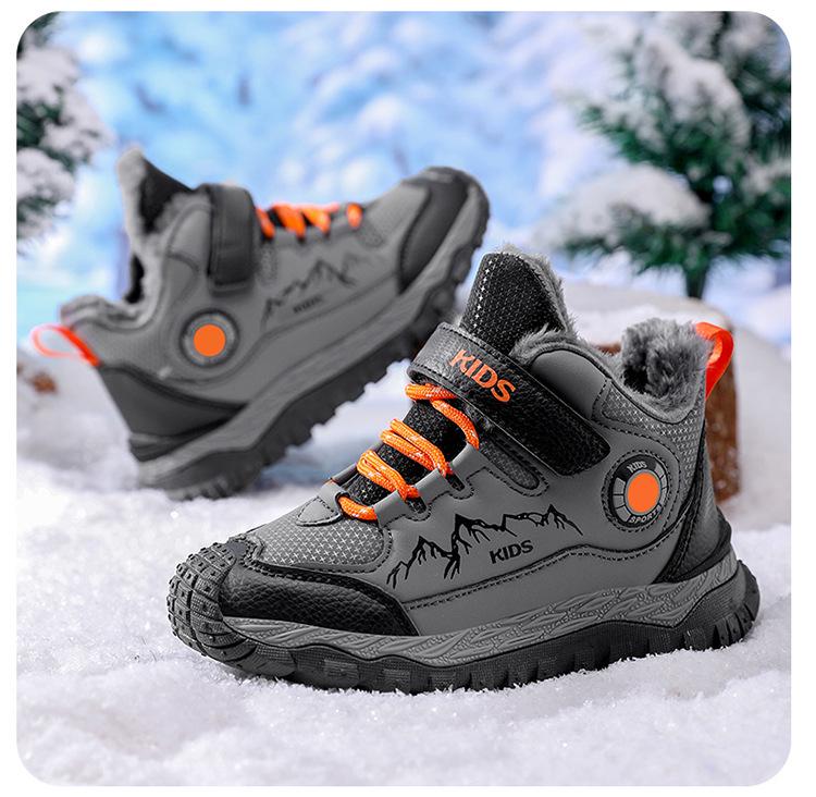Outdoor Hiking Shoes for Older Children, Boys' Snow Boots, and Children's Cotton Shoes