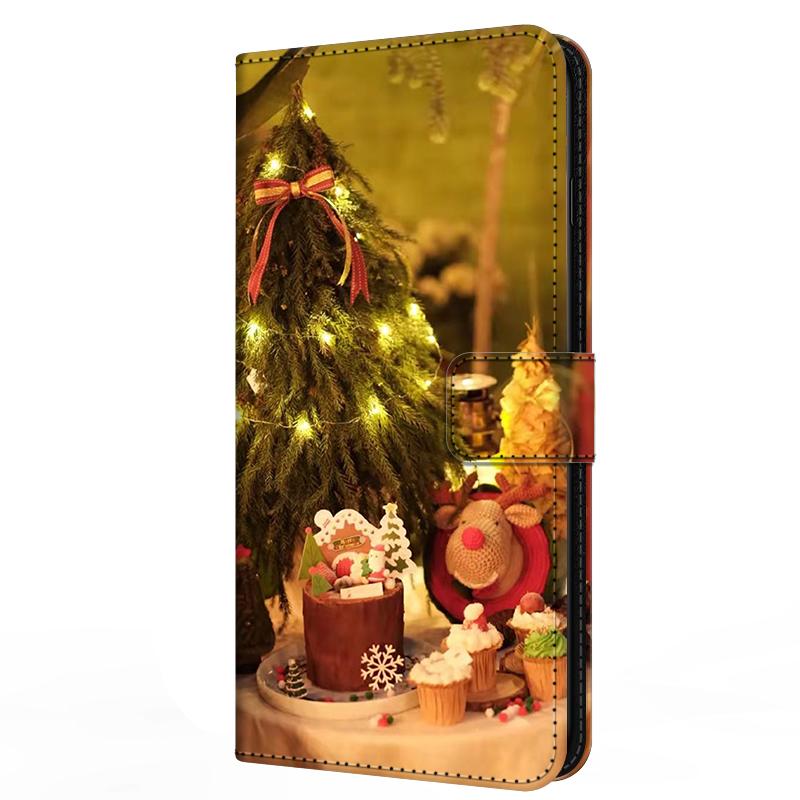 Leather Case For Honor 300 Honor300 Ultra Card Stand Book Cover For Magnetic Wallet Phone Bumper Merry Christmas Shell Flip Para
