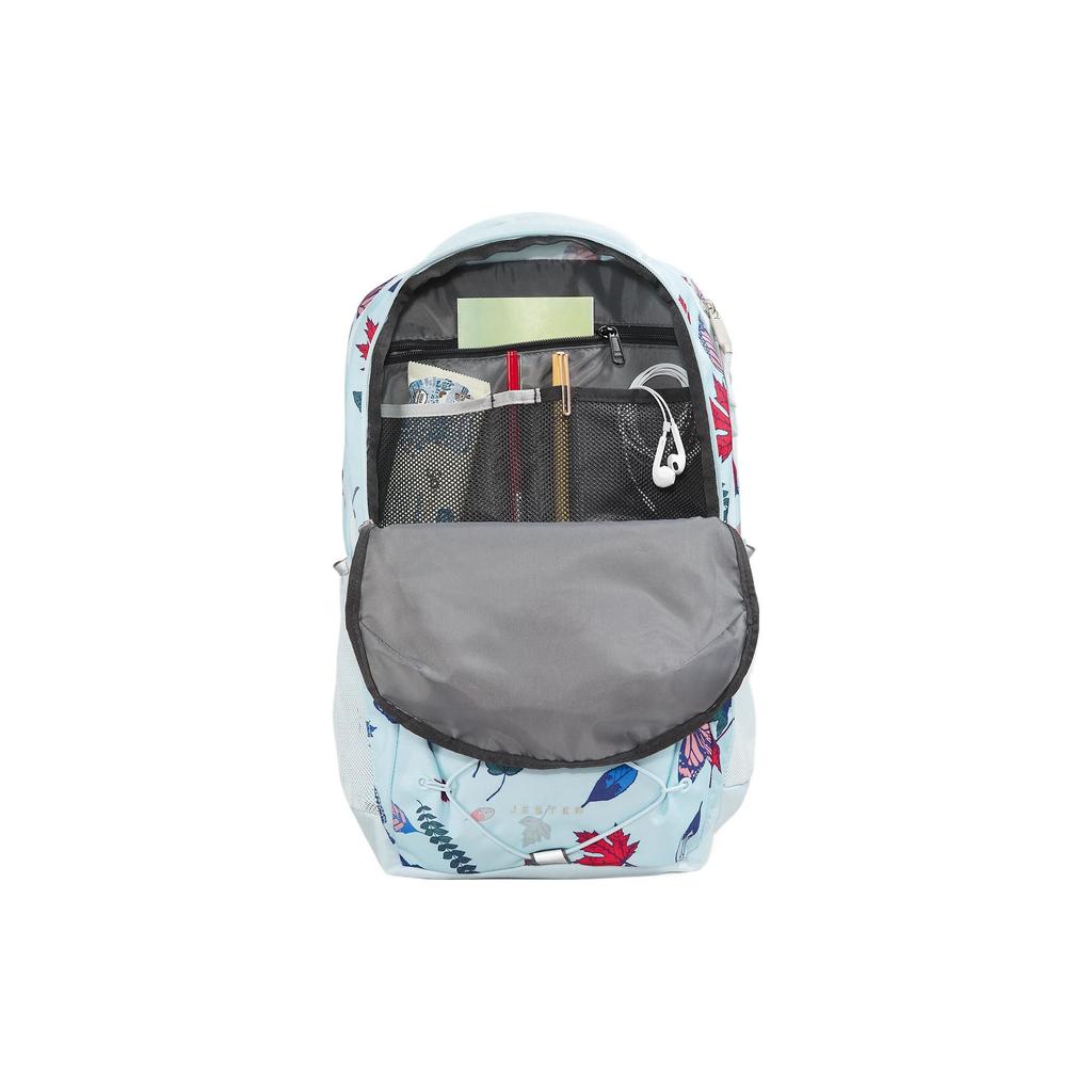 The North Face 22L Leaf Butterfly Print Zipper Backpack Women Backpack Blue NF0A3VXGO60