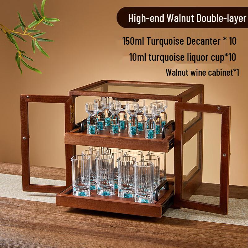 

Elegant Turquoise Artificial Crystal Baijiu Set