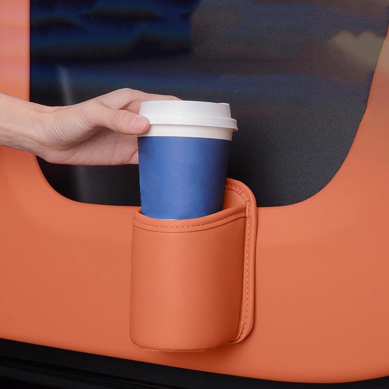 Pu Car Door Cup Holders, Car Beverage Holders, Storage Trays, Automatic Rear Seat Cup Holders