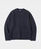 LETTERCOMO Heavy Rush Wool Round Knit Navy