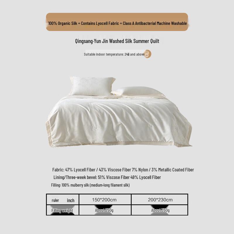 Mercury Home Textiles Waschbare Tussah-Seide Sommerdecke