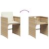 Vidaxl 9-Cz. Garden Furniture Set With Cushions, Beige, Poly Rattan