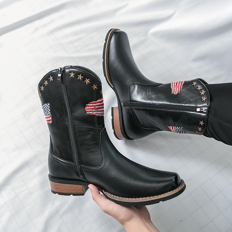 Fashion Winter Men Business Chelsea Boots Black Brown Men Casual Comfortable Riding Boots Outdoor Training Boots Size 39-48 Men Boots