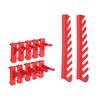 Kit de bacs de stockage et panneaux muraux - vidaXL - 34 pcs - Rouge et Noir - 9 Compartiments - Plastique