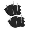 2Pcs Versatile Acrylic Sword Wall Mount Black 18.3x20.7cm Axe Holder Sword Hanger Rack Bedroom Decoration