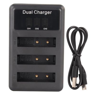 USB Kamera Akku Ladegerät Dreifach-Ladegerät mit Leistungsanzeige für NP BG1 für DSC H50 H10 H20 W210 W220 WX1 5V
