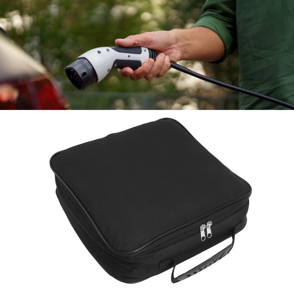 Waterproof Cable Bag Durable Sturdy Carrying Handle Cable Management Storage Bag Portable Padded EV Charging Cable Storage Bag