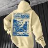 Men's Hooded Sweater TOKYO Comic Print Loose Pullover Hoodie Casual Men's Wear