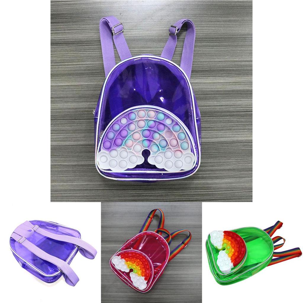 Stylish Fidget Backpack Toys Big Size Pop It Shoulder Bag For Ultimate Stress Relief