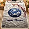 Koc FlanelowyChicago Cubs Personalizowany Tekst z Imieniem Miękki Ciepły Koc Rzutowy Wystrój Domu Prezent