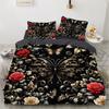 Luxury Flower Bedding Set Cartoon Comforter Sets Double Queen King Twin Full Size Duvet Cover Set Kids Girls White Bed Linen