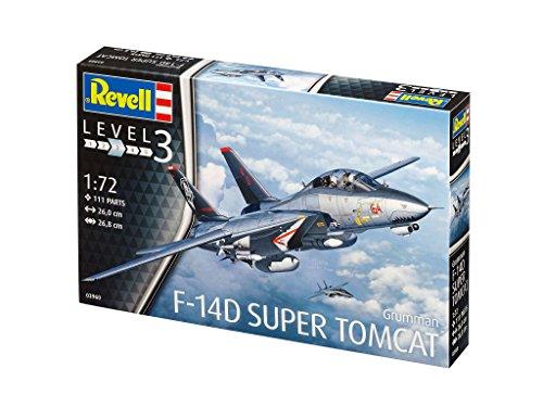 Revell 1/72 scale US Air Force F-14D Super Tomcat fighter plastic model kit 03960