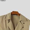 INCERUN 2PCS Men Sleeveless Thin Blazer Tops Long Pants Casual Sets Outfits