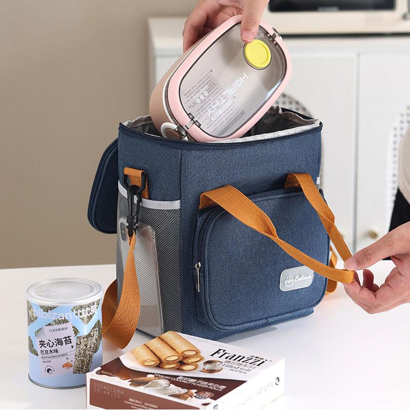 Vertical Handheld Insulated Lunch Bag, Thickened Foil Cooler Tote for Picnic & Food Storage